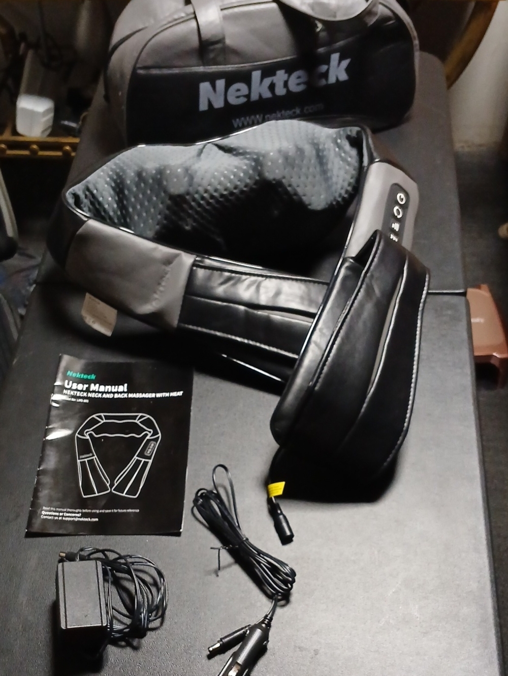 Nekteck Black Shiatsu Neck and Shoulder Massager